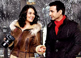 Preity shoots in freezing temperature in Paris