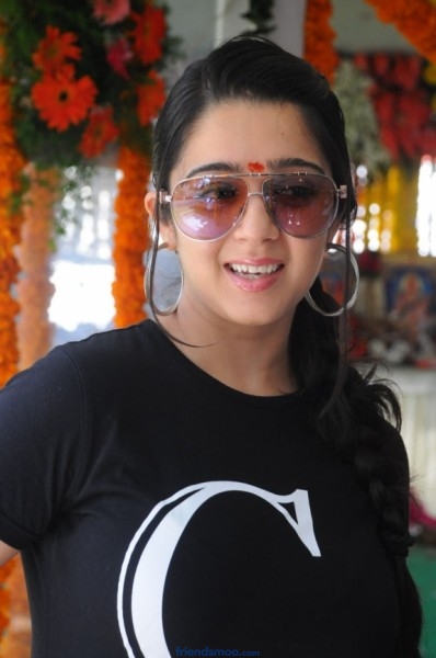 Cute Charmi Latest Photos in Black T-Shirt.