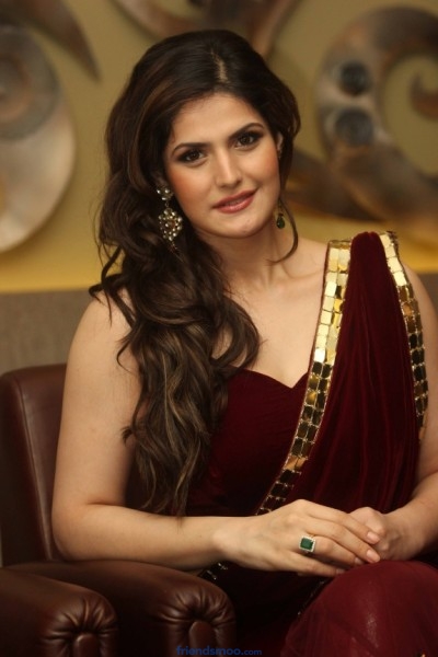 Indian Actress Zarine Khan Latest Photos in Red Saree