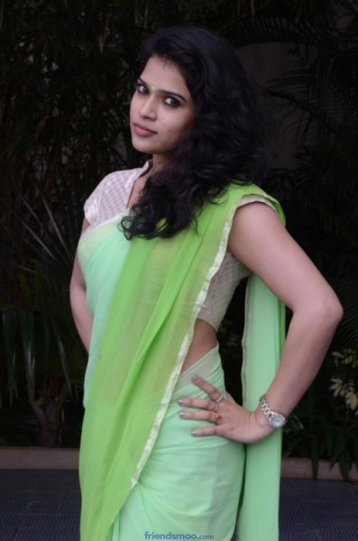 Bhargavi Sree Latest Photos in Green Saree