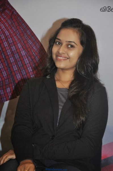 Sri Divya Latest Photos in Black Dress at Pencil Movie Press Meet